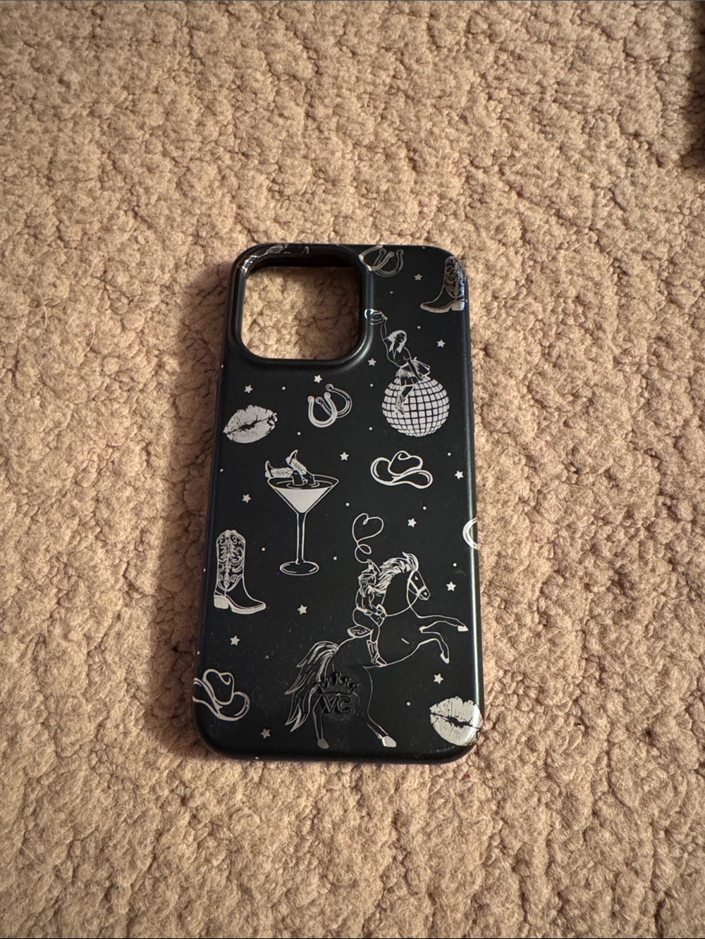 Velvet Caviar iPhone 15 ProMax Disco Cowgirl Pattern iPhone Case